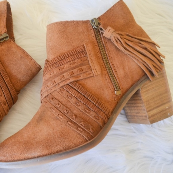 Tan Boho Suede Booties - Picture 4 of 5
